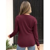 image:imageANRABESS Long Sleeve Shirts for Women Fall Henley Tops Dressy Casual BlouseRust Red