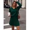 image:imageANRABESS Skirt Sets for Women Fall 2 piece OutfitsDark Green
