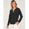 image:imageANRABESS Sweaters for Women 2026 Fall Long Sleeve Lightweight Pullover TopsBlack Striped