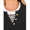 image:imageANRABESS Sweaters for Women 2026 Fall Long Sleeve Lightweight Pullover TopsBlack Striped