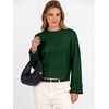 image:imageANRABESS Sweaters for Women Cropped Fall Lightweight PulloverForest Green