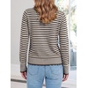 image:imageANRABESS Sweaters for Women Fall Loose Fit LightweightBrown Ivory Stripe
