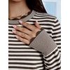 image:imageANRABESS Sweaters for Women Fall Loose Fit LightweightBrown Ivory Stripe