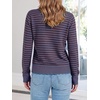 image:imageANRABESS Sweaters for Women Fall Loose Fit LightweightBurgundy Blue Stripe