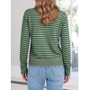 image:imageANRABESS Sweaters for Women Fall Loose Fit LightweightGreen Oatmeal Stripe