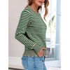 image:imageANRABESS Sweaters for Women Fall Loose Fit LightweightGreen Oatmeal Stripe