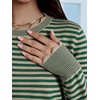 image:imageANRABESS Sweaters for Women Fall Loose Fit LightweightGreen Oatmeal Stripe