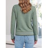 image:imageANRABESS Sweaters for Women Fall Loose Fit LightweightOlive Sky Blue Stripe