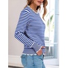 image:imageANRABESS Sweaters for Women Fall Loose Fit LightweightWhite Blue Stripe