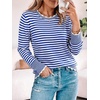 image:imageANRABESS Sweaters for Women Fall Loose Fit LightweightWhite Blue Stripe