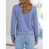 image:imageANRABESS Sweaters for Women Fall Loose Fit LightweightWhite Blue Stripe