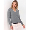 image:imageANRABESS Sweaters for Women Lightweight Fall CroppedGrey White
