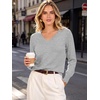 image:imageANRABESS Sweaters for Women Lightweight Loose Fit V Neck Fall OutfitsGrey