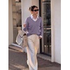 image:imageANRABESS Sweaters for Women Lightweight Loose Fit V Neck Fall OutfitsPurple