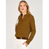 image:imageANRABESS Sweaters for Women Polo Collared Knit Long Sleeve PulloverCaramel