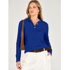 image:imageANRABESS Sweaters for Women Polo Collared Knit Long Sleeve PulloverRoyal Blue