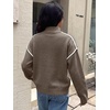 image:imageANRABESS Sweaters for Women Quarter Zip Pullover Collared 2026 Fall OutfitsCoffee
