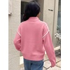 image:imageANRABESS Sweaters for Women Quarter Zip Pullover Collared 2026 Fall OutfitsCoral Pink