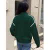 image:imageANRABESS Sweaters for Women Quarter Zip Pullover Collared 2026 Fall OutfitsDark Green