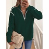 image:imageANRABESS Sweaters for Women Quarter Zip Pullover Collared 2026 Fall OutfitsDark Green