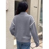 image:imageANRABESS Sweaters for Women Quarter Zip Pullover Collared 2026 Fall OutfitsDark Grey
