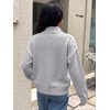 image:imageANRABESS Sweaters for Women Quarter Zip Pullover Collared 2026 Fall OutfitsGrey