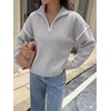 image:imageANRABESS Sweaters for Women Quarter Zip Pullover Collared 2026 Fall OutfitsGrey