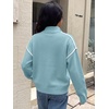 image:imageANRABESS Sweaters for Women Quarter Zip Pullover Collared 2026 Fall OutfitsLight Blue