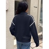image:imageANRABESS Sweaters for Women Quarter Zip Pullover Collared 2026 Fall OutfitsNavy Blue