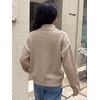 image:imageANRABESS Sweaters for Women Quarter Zip Pullover Collared 2026 Fall OutfitsTan
