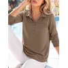 image:imageANRABESS Sweatshirt for Women Fall Long Sleeve Polo ShirtsBeige Khaki