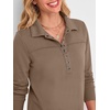 image:imageANRABESS Sweatshirt for Women Fall Long Sleeve Polo ShirtsBeige Khaki