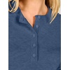 image:imageANRABESS Women Henley Long Sleeve Lightweight Fall SweatersDeep Blue