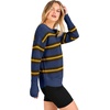 image:imageANRABESS Women Long Sleeve Ribbed Sweaters amp Thumb HoleBlue Brown Yellow Stripe