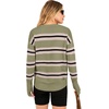image:imageANRABESS Women Long Sleeve Ribbed Sweaters amp Thumb HoleSage Cream Black Stripe