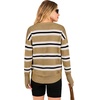 image:imageANRABESS Women Long Sleeve Ribbed Sweaters amp Thumb HoleTan White Black Stripe