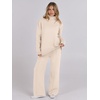image:imageANRABESS Womens 2 Piece Outfits Sweater Matching Lounge SetsAprticot