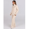 image:imageANRABESS Womens 2 Piece Outfits Sweater Matching Lounge SetsAprticot