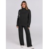 image:imageANRABESS Womens 2 Piece Outfits Sweater Matching Lounge SetsBlack