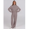 image:imageANRABESS Womens 2 Piece Outfits Sweater Matching Lounge SetsKhaki