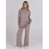 image:imageANRABESS Womens 2 Piece Outfits Sweater Matching Lounge SetsKhaki