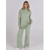 image:imageANRABESS Womens 2 Piece Outfits Sweater Matching Lounge SetsLight Green
