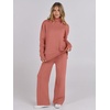 image:imageANRABESS Womens 2 Piece Outfits Sweater Matching Lounge SetsRust