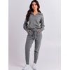 image:imageANRABESS Womens 2 Piece Sweater Lounge Sets Travel Fall OutfitsGrey