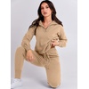 image:imageANRABESS Womens 2 Piece Sweater Lounge Sets Travel Fall OutfitsKhaki