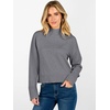 image:imageANRABESS Womens Long Sleeve Mock Neck Cropped Pullover Sweaters LightweightGrey