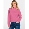 image:imageANRABESS Womens Long Sleeve Mock Neck Cropped Pullover Sweaters LightweightHot Pink