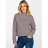 image:imageANRABESS Womens Long Sleeve Mock Neck Cropped Pullover Sweaters LightweightNutmeg