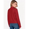 image:imageANRABESS Womens Long Sleeve Mock Neck Cropped Pullover Sweaters LightweightRed