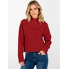 image:imageANRABESS Womens Long Sleeve Mock Neck Cropped Pullover Sweaters LightweightRed